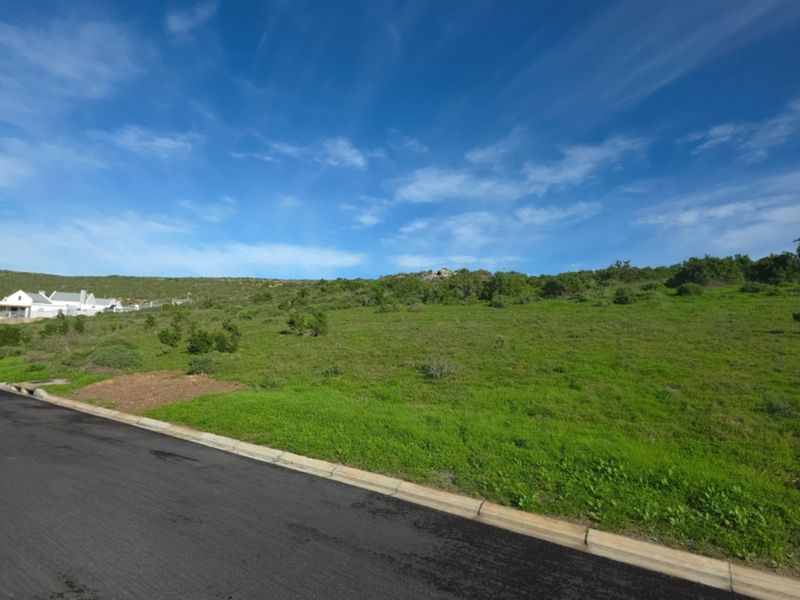 A vacant residential plot featuring a gentle slope, accessible via a paved asphalt road with concrete curbing in a quiet neighborhood setting.