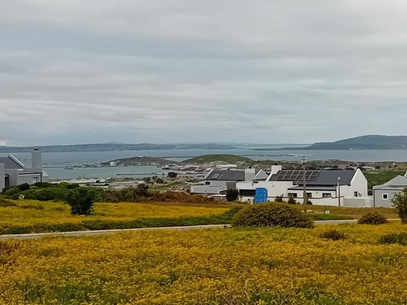 A scenic elevated view overlooking a coastal landscape with surrounding residential development and natural vegetation.