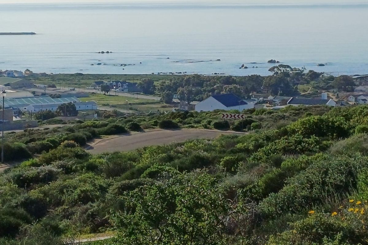 A scenic elevated view overlooking the coastal landscape, surrounding neighborhood, and ocean horizon.