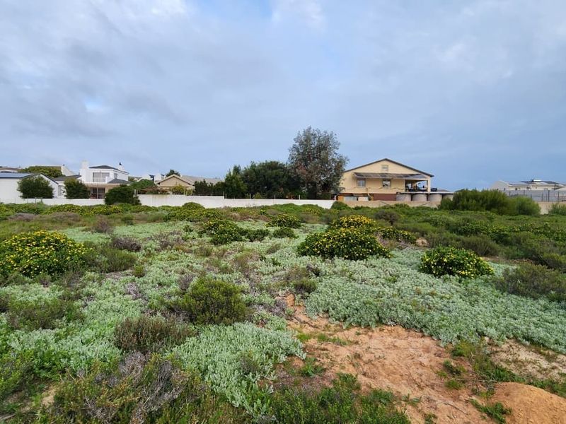 A vacant residential plot featuring natural coastal vegetation, offering a blank canvas for development in an established neighborhood.