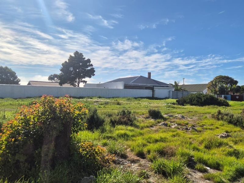 A vacant residential plot featuring natural grass coverage and a perimeter boundary wall, offering a clear space for future development.