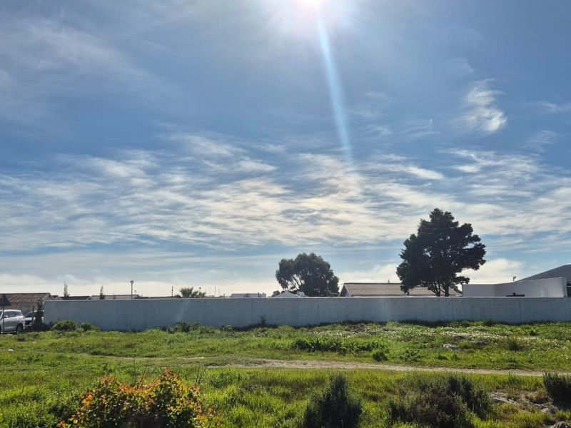 A vacant residential plot featuring a boundary wall and open grass area, suitable for future development.