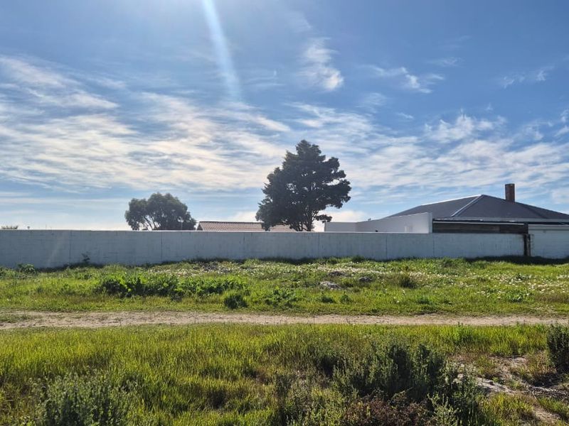 A view of a vacant residential plot featuring a boundary wall and natural grass coverage, suitable for new development.