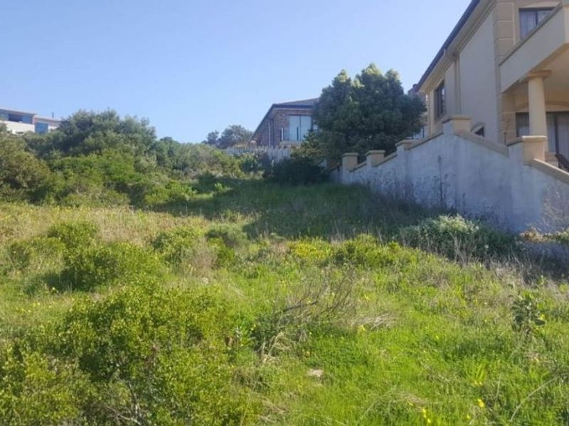 A view of the sloped, undeveloped residential land adjacent to an existing property with a retaining wall.