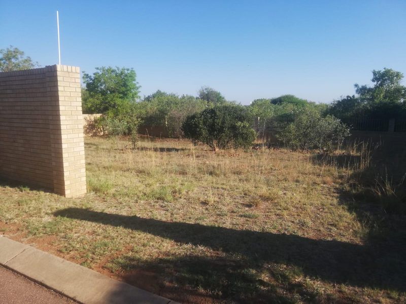 A vacant residential plot featuring a brick boundary wall and established perimeter vegetation.