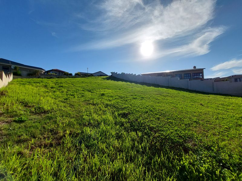 A sloped, grass-covered residential vacant plot featuring established boundary and retaining walls in a developed neighborhood setting.