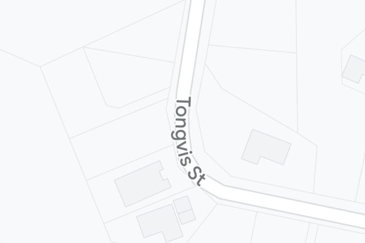 A digital map view showing the location of the vacant residential land plot on Tongvis Street.