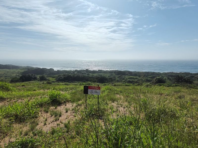 A vacant residential plot featuring expansive, elevated ocean views and natural coastal vegetation.