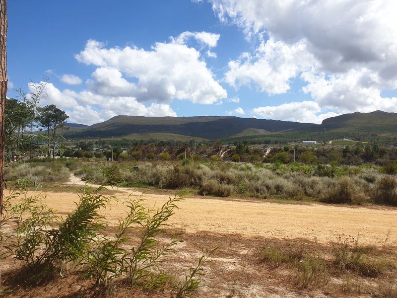 A scenic view of the vacant residential land featuring natural vegetation and a clear perspective of the surrounding mountain landscape.