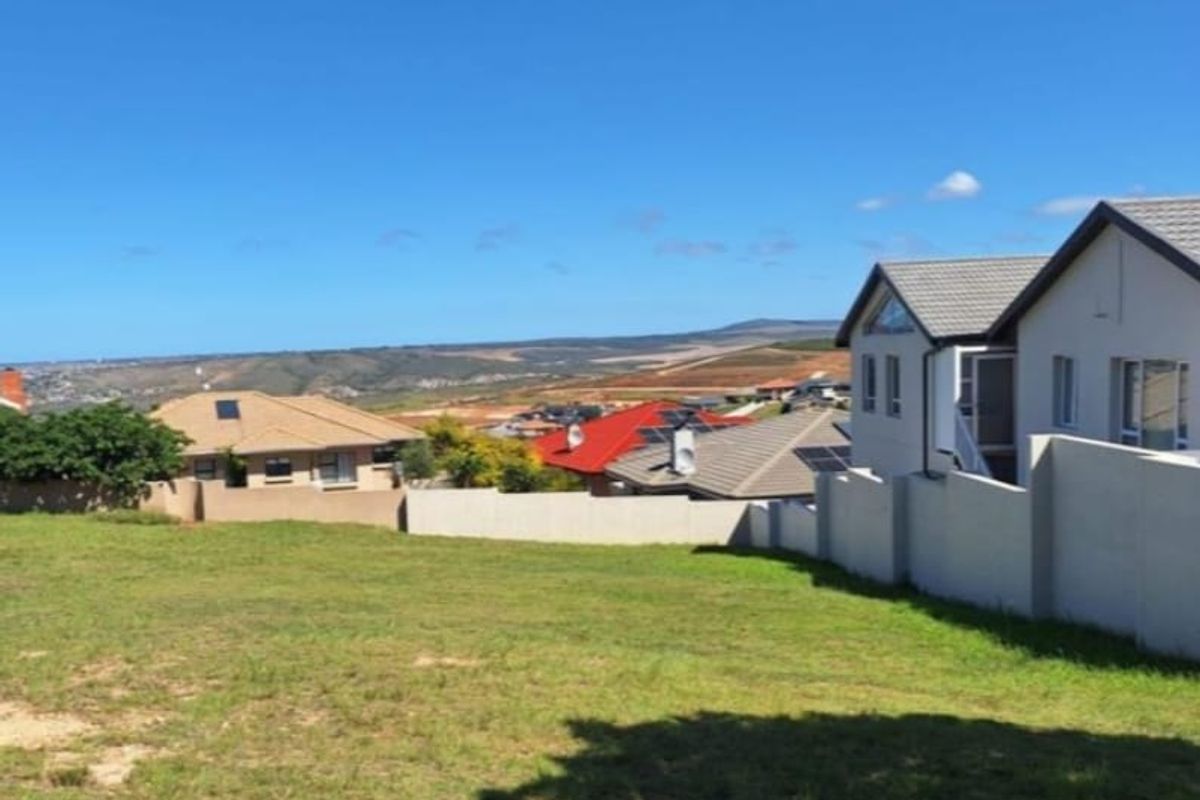 A wide-angle view of the surrounding residential neighborhood and landscape from the vacant residential plot.