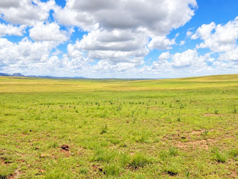 Expansive view of open, undeveloped residential land featuring natural grassland and distant mountain horizons under a bright, cloudy sky.