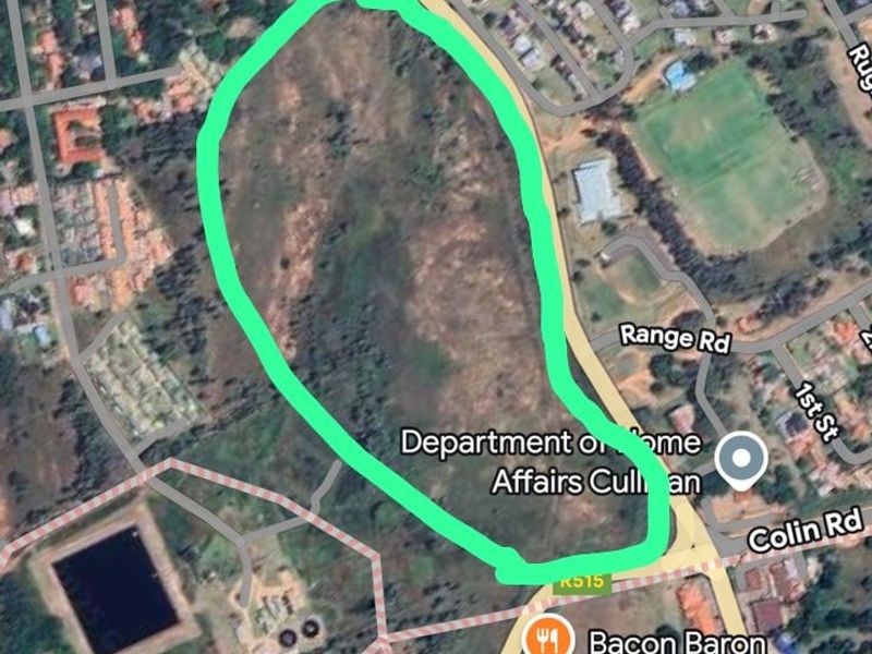An aerial map view showing the location of the property in Cullinan, highlighting the surrounding area and local infrastructure.