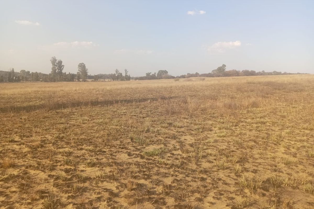 A wide, open expanse of vacant residential land featuring dry, natural grass and a flat topography, suitable for future development.