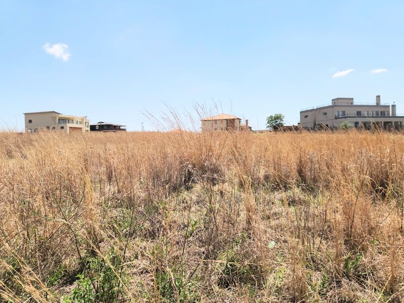 A view of a vacant residential plot featuring dry grass and surrounding neighborhood properties.