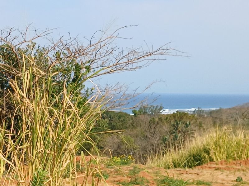A scenic view overlooking the natural landscape with a distant ocean horizon, showcasing the property's coastal setting.