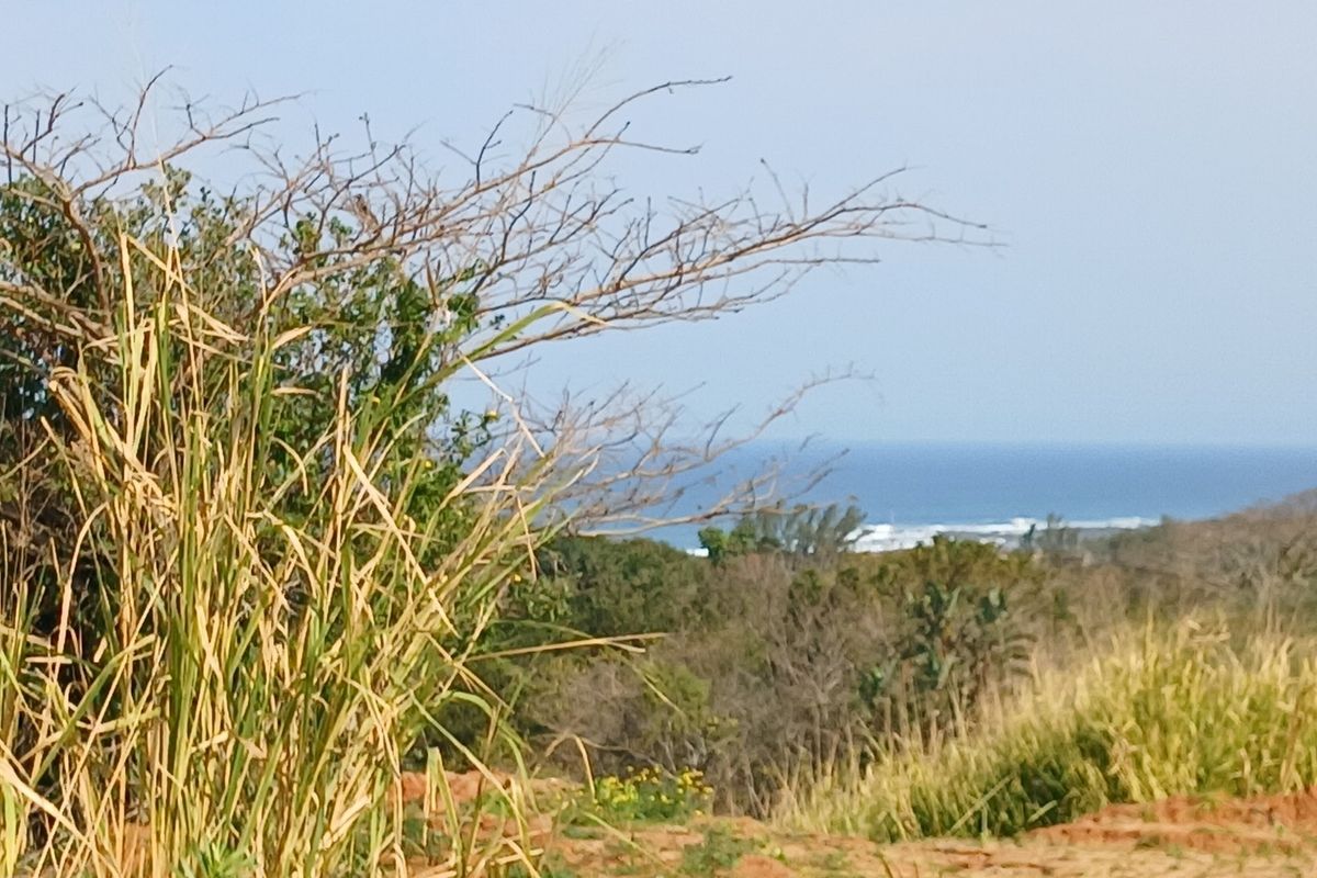 A scenic view overlooking the natural landscape with a distant ocean horizon, showcasing the property's coastal setting.