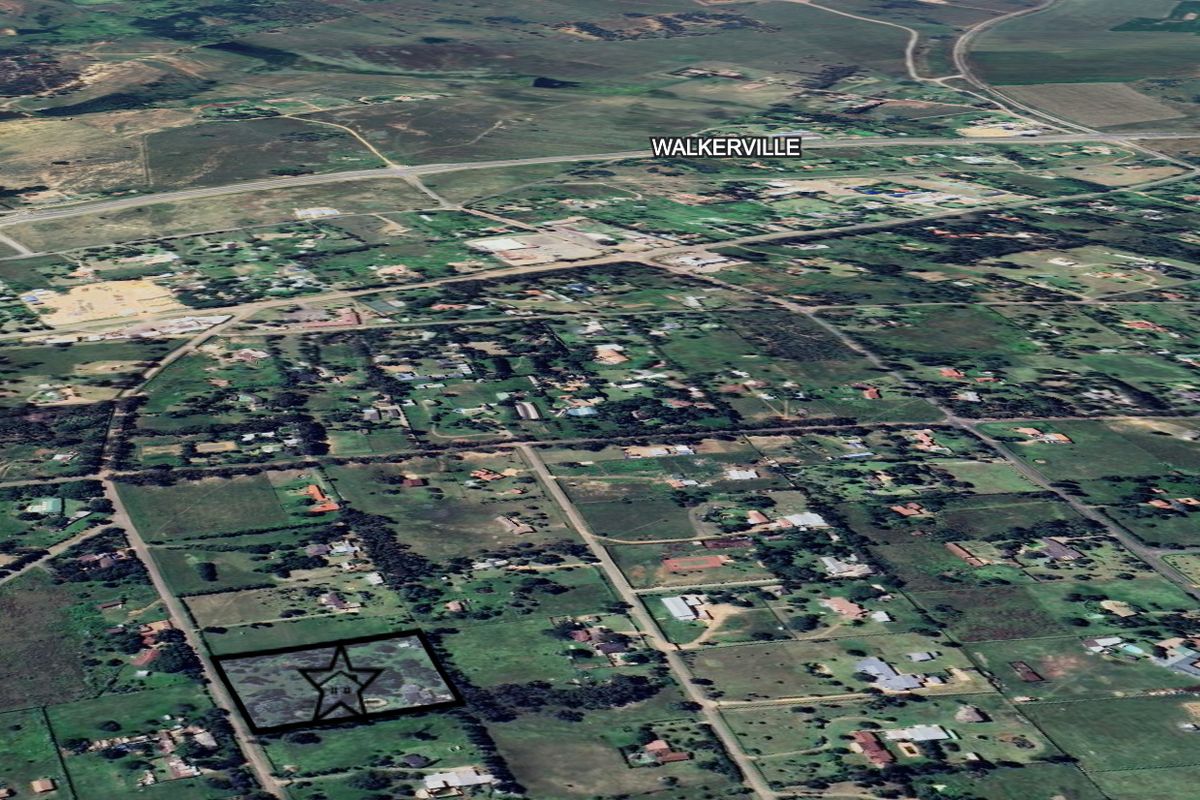 Aerial satellite view of the Walkerville area, highlighting the property location within the surrounding residential and rural landscape.