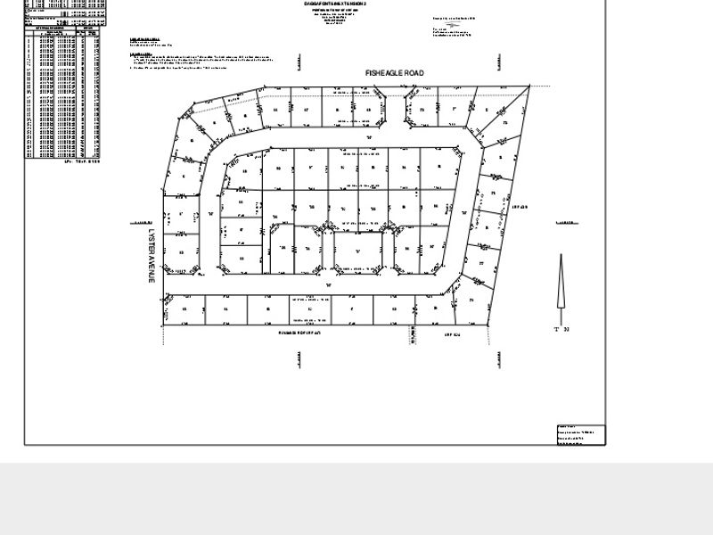 A site plan showing the layout of multiple residential plots within the estate.
