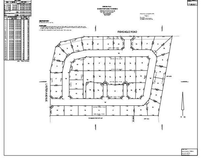 A detailed site layout plan showing the subdivision of land parcels within the Daggafontein Extension 3 development.
