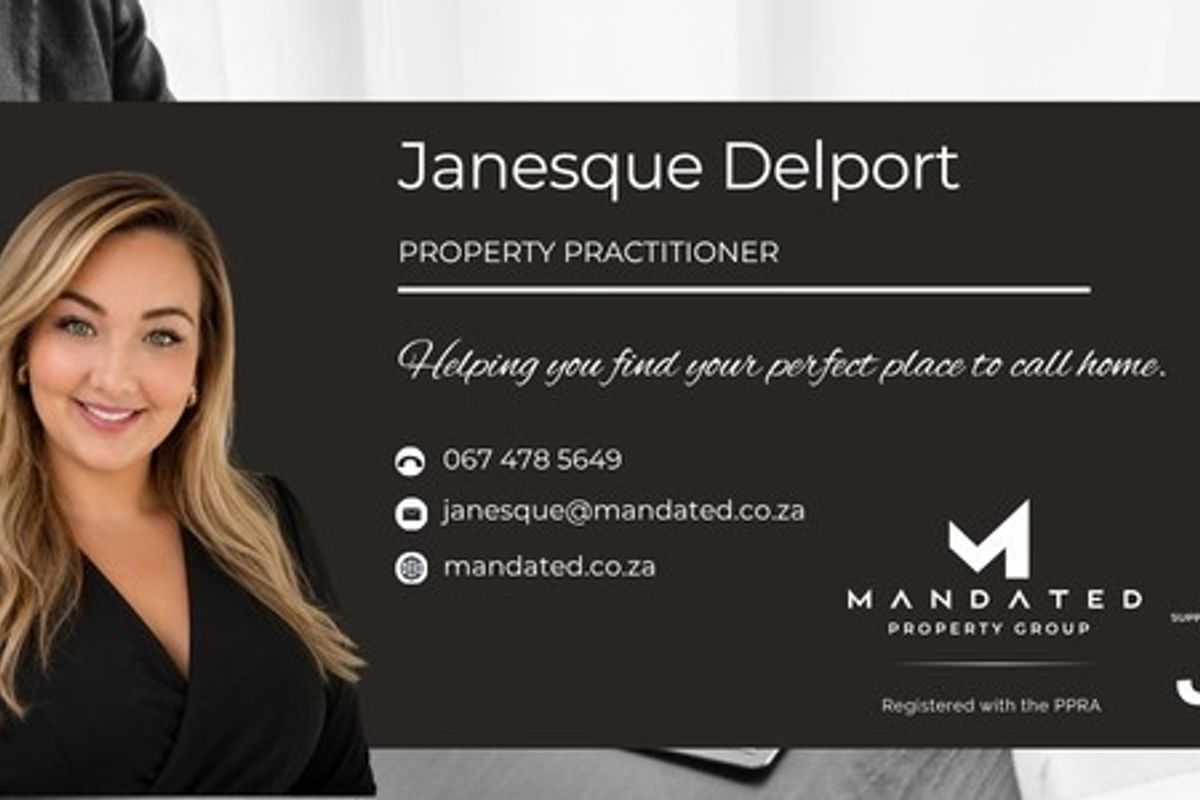 This image is a professional contact card for a property practitioner and does not depict the property itself.