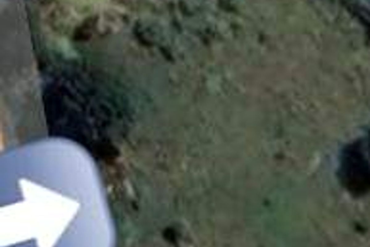 An aerial view of a vacant residential land plot featuring natural vegetation and ground cover.