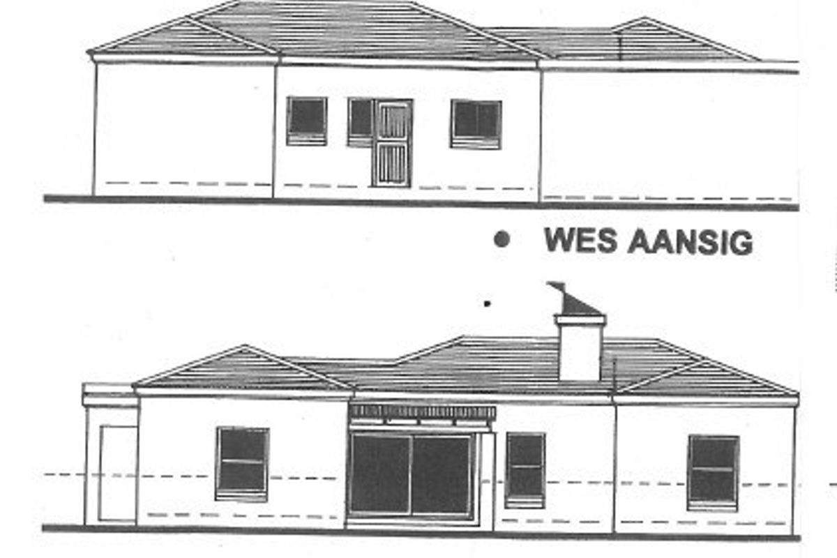 Architectural elevation drawings showing the west and east facades of the residential property.