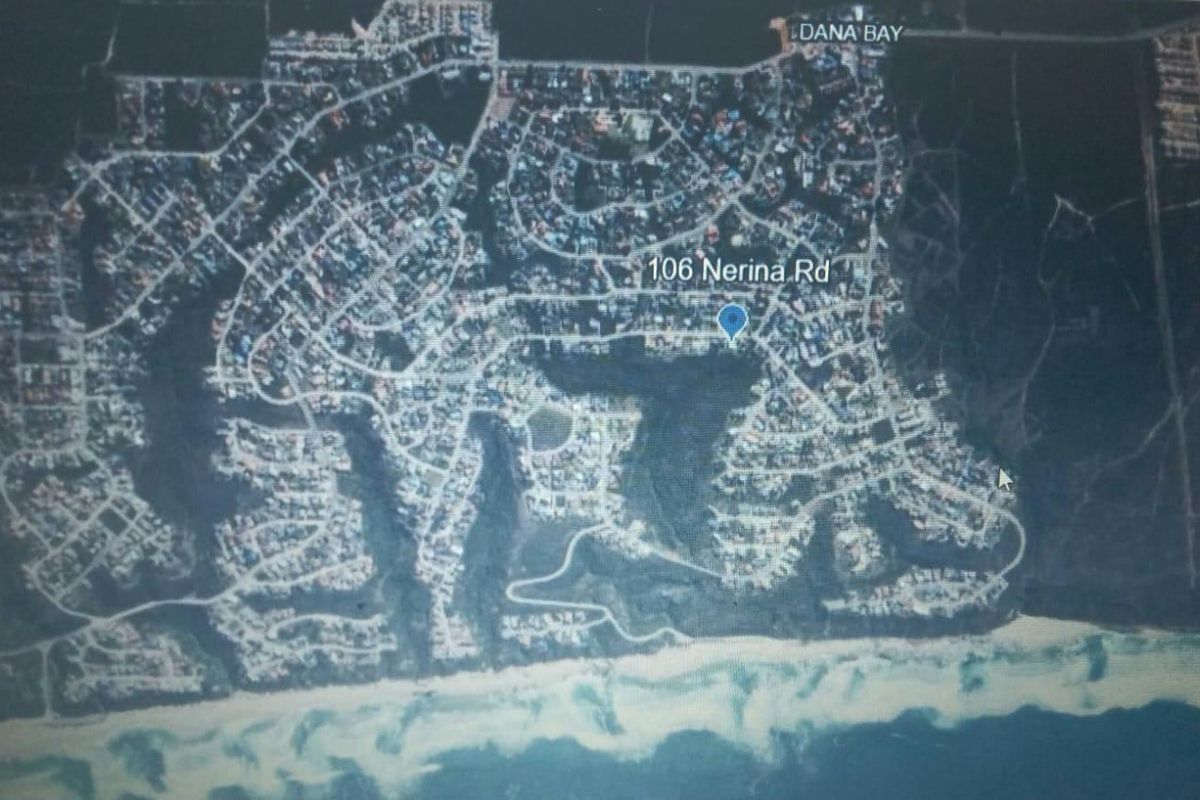 An aerial satellite view showing the location of the property within the Dana Bay coastal residential area.