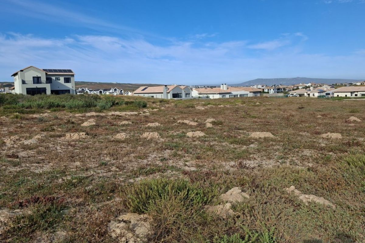 A view of a vacant residential plot featuring natural vegetation with surrounding established homes in the background.