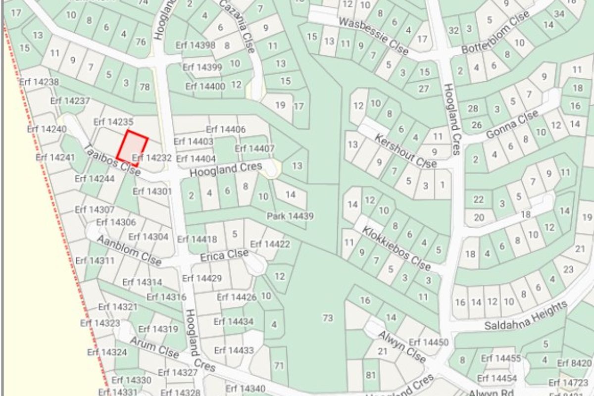 A cadastral map showing the location of the residential vacant land plot within the estate layout.