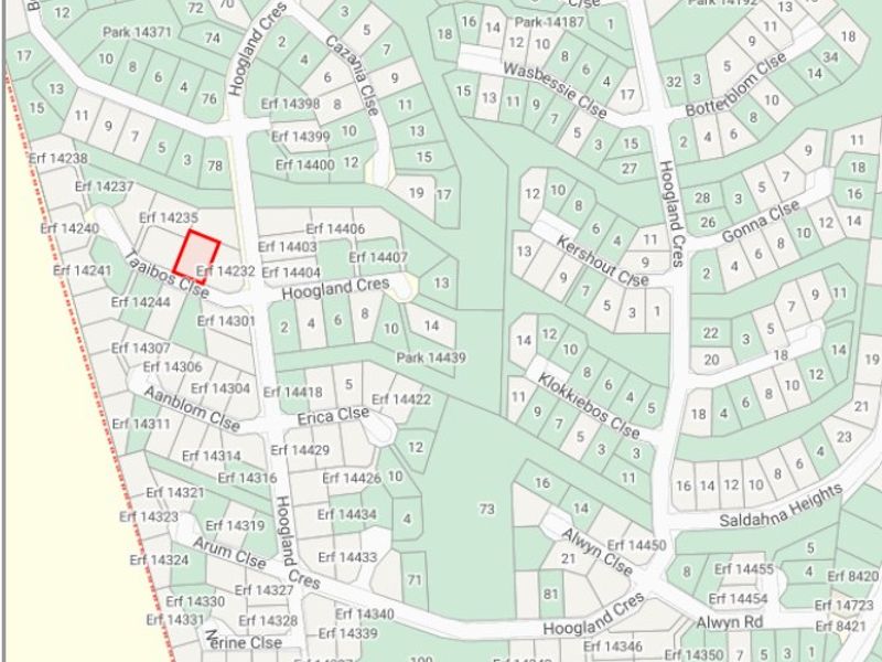A cadastral map showing the location of the residential vacant land plot within the estate layout.