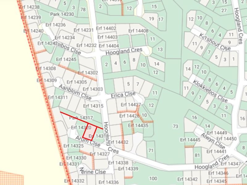 A cadastral map showing the location and boundaries of the residential vacant land plot within the estate.