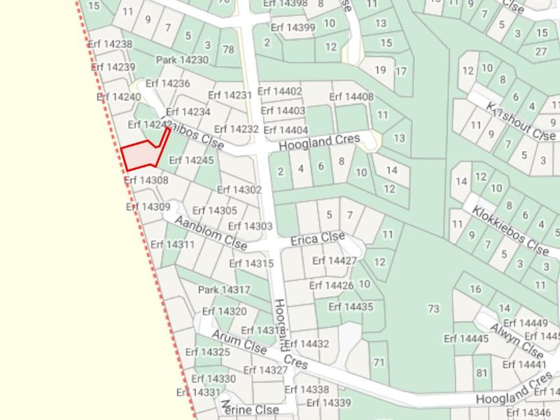 A cadastral map showing the location and boundaries of the residential vacant land plot within the estate.