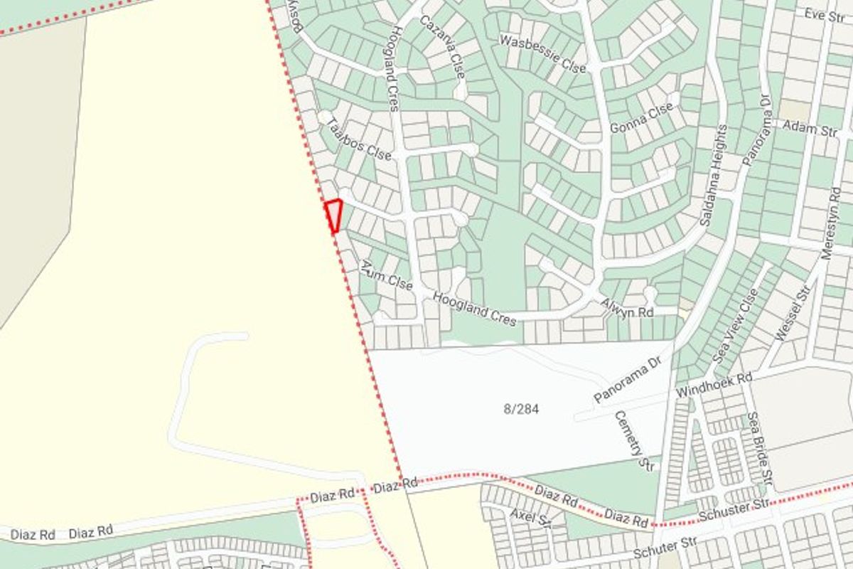 A map view showing the location and boundaries of the vacant residential land plot within the surrounding neighborhood.
