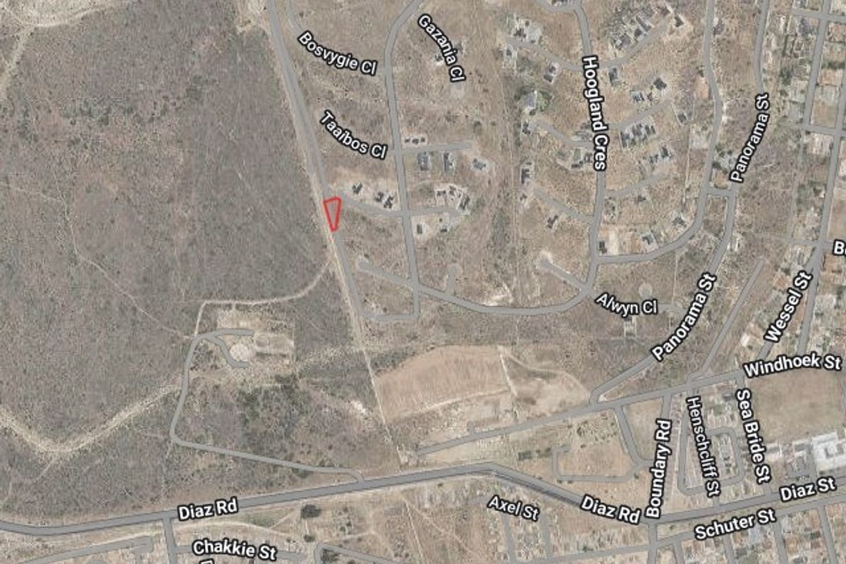 An aerial map view showing the location of the vacant residential land plot within the surrounding neighborhood infrastructure.