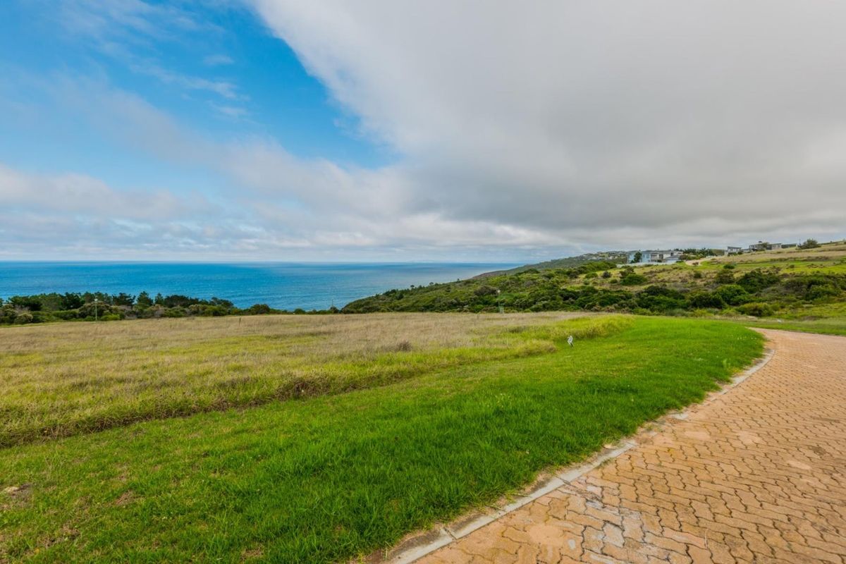 A scenic view of the coastal landscape from a vacant residential plot featuring a paved driveway and expansive ocean outlook.
