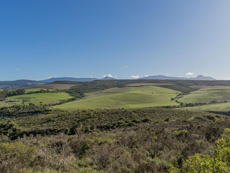 Expansive panoramic view of the surrounding rolling hills and natural landscape, showcasing the scenic beauty of the farm property.