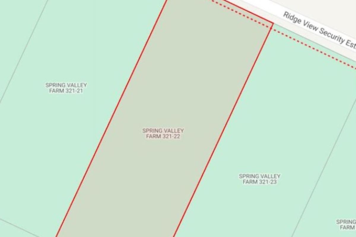 A cadastral map showing the boundary lines and location of the vacant residential plot within the estate.