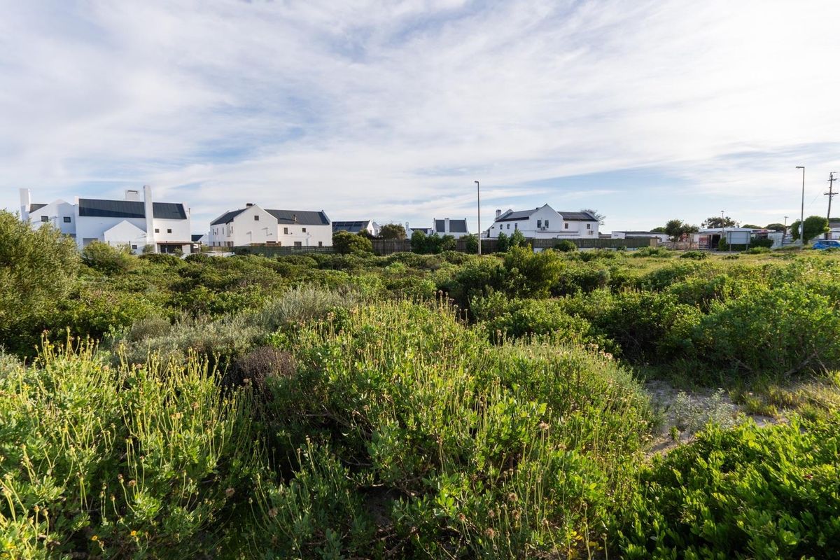 A view of a vacant residential plot covered in natural indigenous vegetation with surrounding residential properties in the background.
