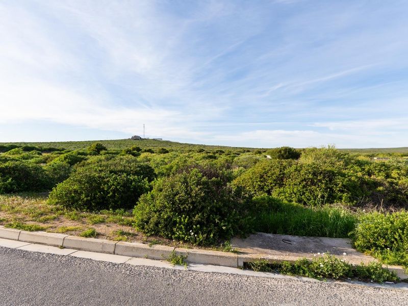 A view of a vacant residential plot featuring natural vegetation and established concrete kerbing along the road frontage.