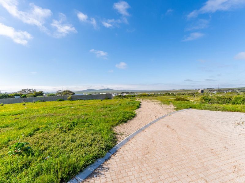 A vacant residential plot featuring a paved driveway entrance and a concrete boundary wall, offering open space for future development.