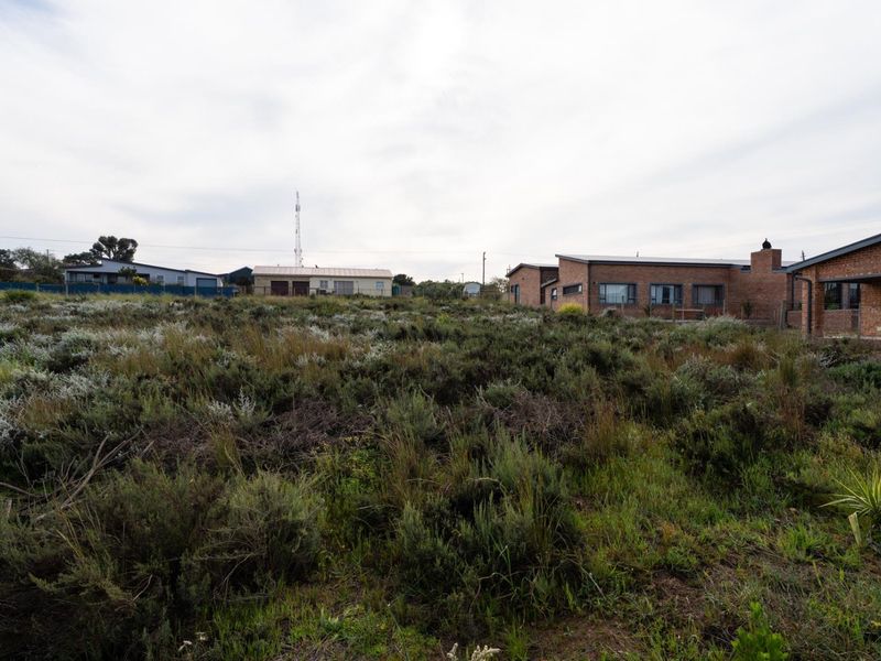 A view of a vacant residential plot covered in native vegetation, situated adjacent to existing residential properties.