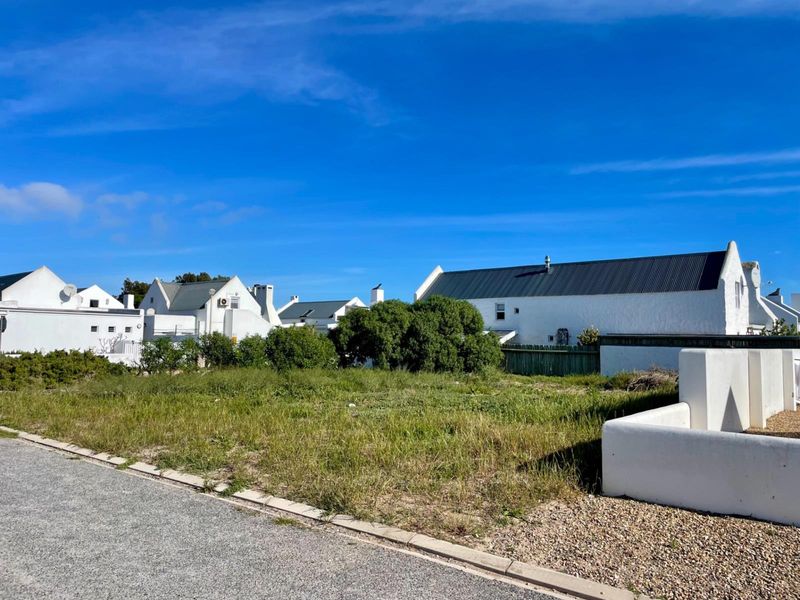 Street view showing the approach to the property with a paved road, gravel verge, and surrounding residential houses.