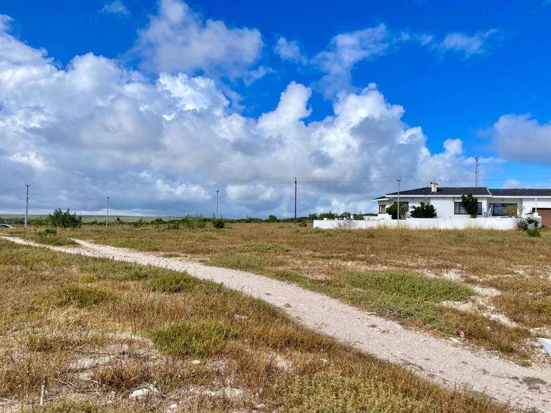 A view of a vacant residential plot featuring natural vegetation, an unpaved path, and a boundary wall adjacent to an existing property.