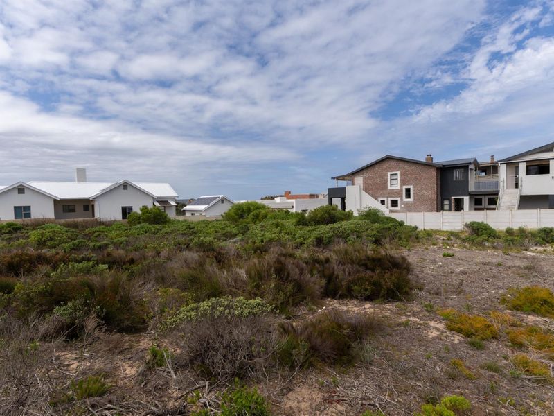A vacant residential plot featuring native vegetation, bordered by a boundary wall and situated in a developed neighborhood with surrounding residential properties.