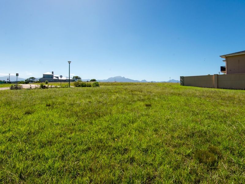 A vacant residential plot featuring level grass terrain, a boundary wall, and scenic mountain views in a quiet neighborhood setting.