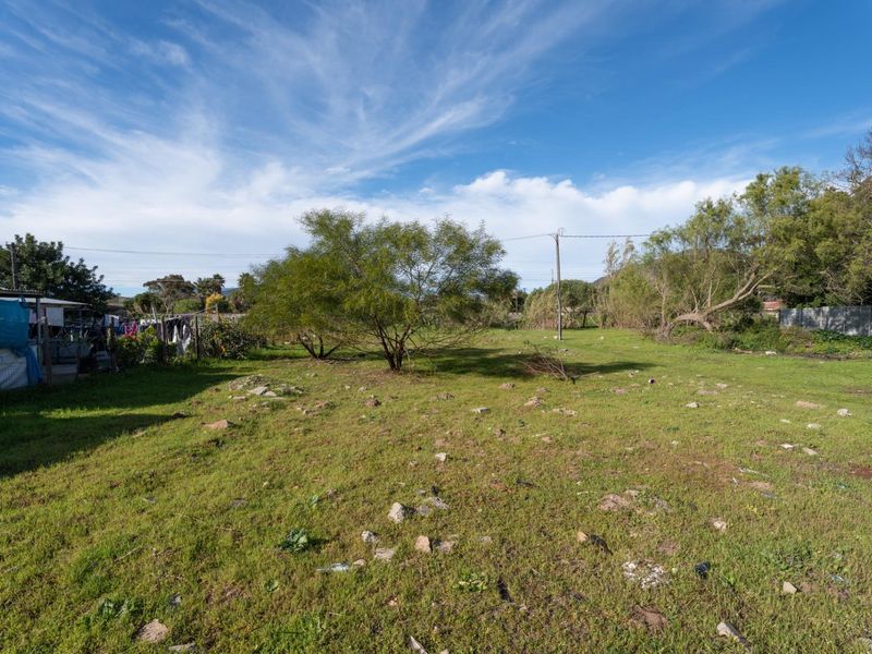 A vacant residential plot featuring open grass, mature trees, and perimeter fencing, suitable for future development.