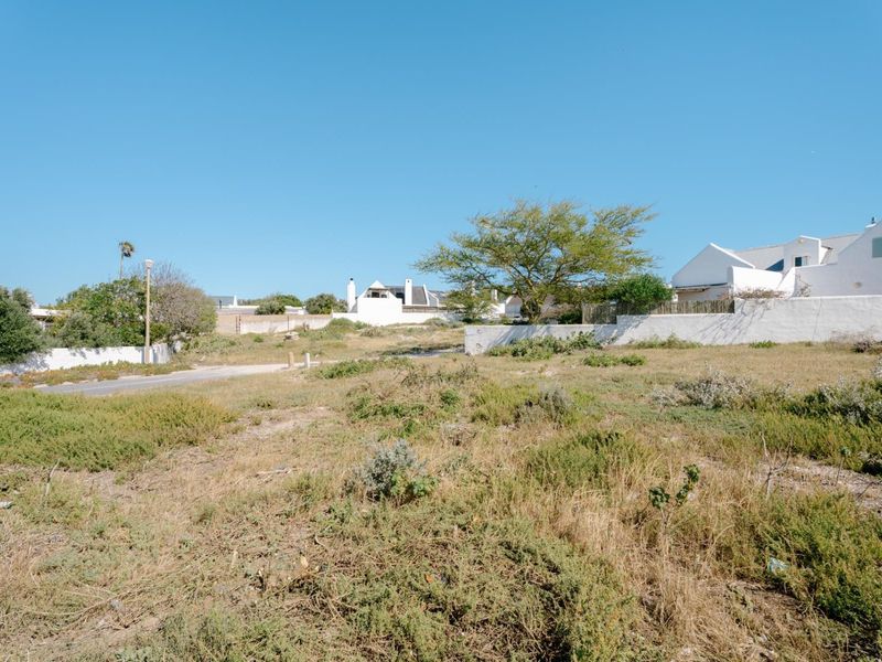 A vacant residential plot featuring natural vegetation, boundary walling, and direct access to a paved street in a developed neighborhood.