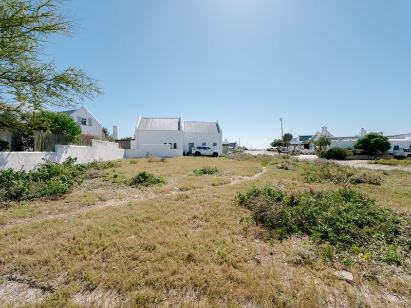 A vacant residential plot featuring natural vegetation and a boundary wall, situated in a developed neighborhood setting.