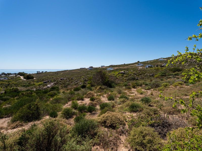 A scenic view of the coastal landscape and natural terrain, showcasing the expansive open space and surrounding hillside environment.