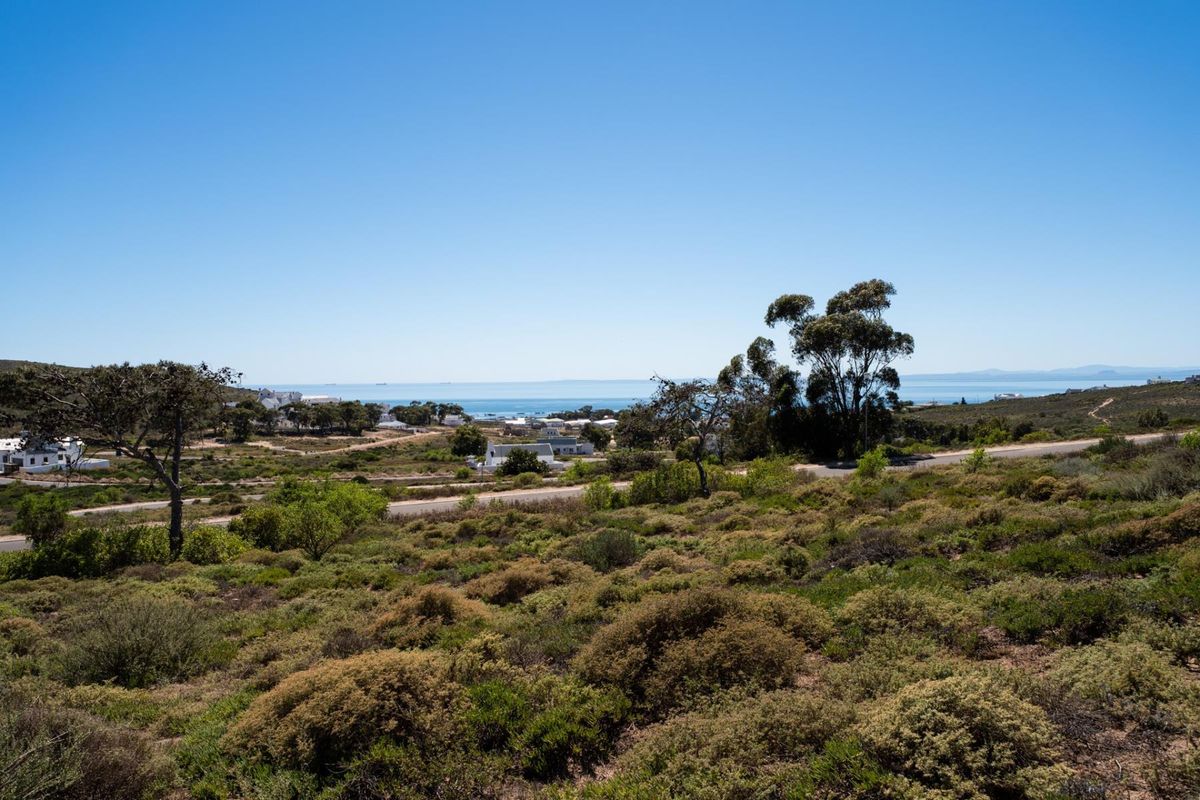 A scenic view of the coastal landscape and surrounding neighborhood, showcasing the natural terrain and distant ocean horizon.